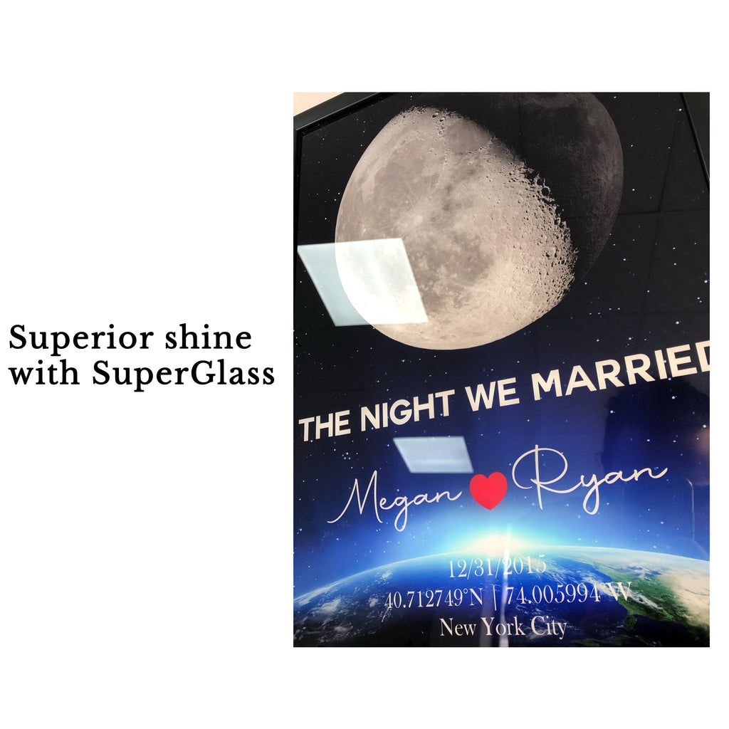 The Night Our Love Was Born - Personalized Moon Phase Map(Glass)