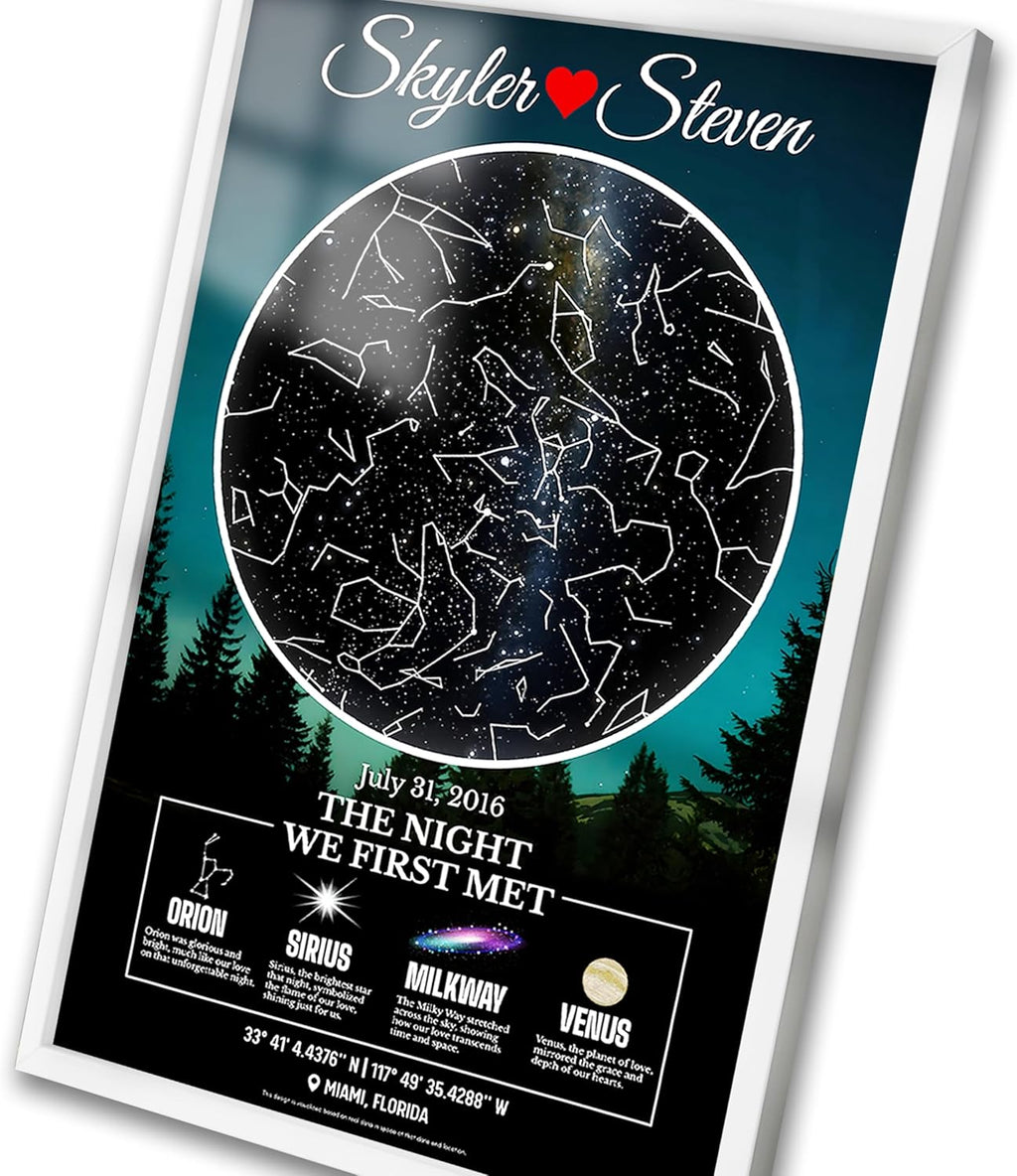 The Sky Where Our Love Was Written - Personalized Star Map(Glass)